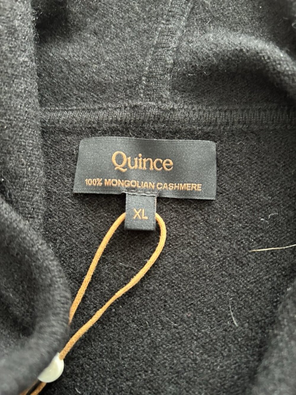 Quince $268 Mongolian Cashmere Full-Zip Hoodie Black Womens Size XL - Picture 16 of 16